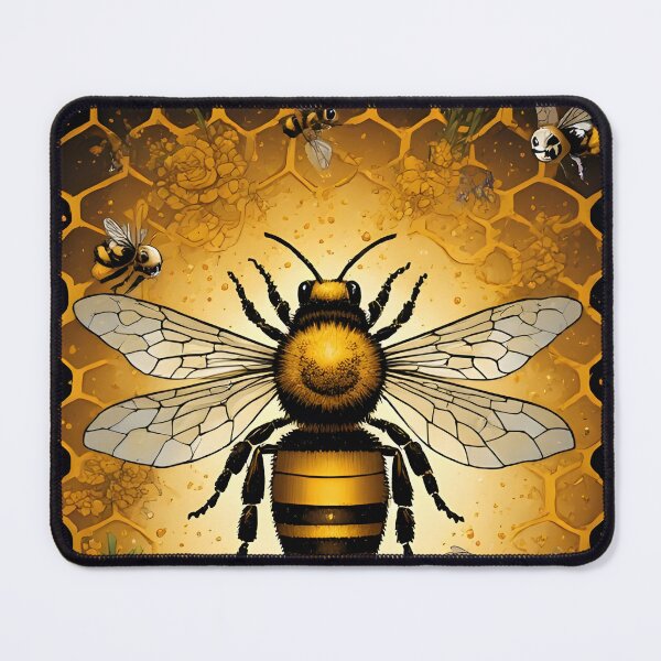 Item preview, Queen Bee Honeycomb Daisy Art for Bee Lovers designed and sold by owi-art.
