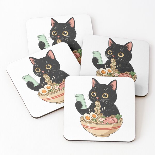 Item preview, Cat Rahmen, Cat Eating Ramen Funny, Graphic for Cat Lovers, Vintage Kitty Top, Cool Casual Cat designed and sold by DesignDenDo ⭐⭐⭐⭐⭐.