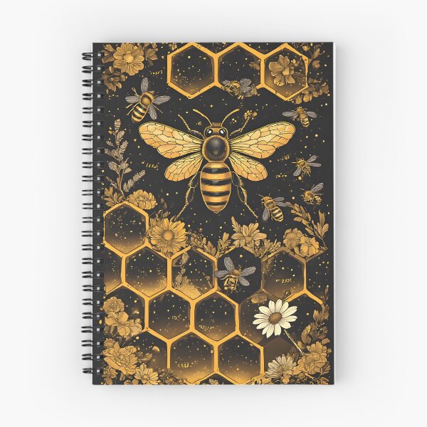 Item preview, Queen Bee Daisy Gold Honeycomb Art for Bee Lovers designed and sold by owi-art.