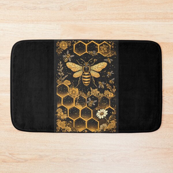 Item preview, Queen Bee Daisy Gold Honeycomb Art for Bee Lovers designed and sold by owi-art.