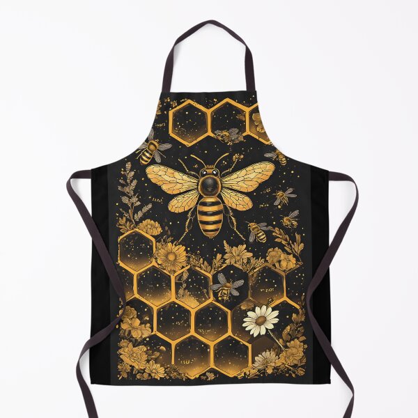 Item preview, Queen Bee Daisy Gold Honeycomb Art for Bee Lovers designed and sold by owi-art.