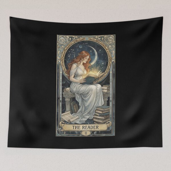 Item preview, The Reader Tarot Card - Book Lover & Bibliophile Art designed and sold by BooksGirlies.
