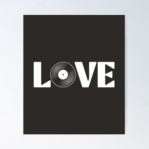 Item preview, Vinyl Record LOVE Retro Music Aesthetic Design designed and sold by Altered Pixels.