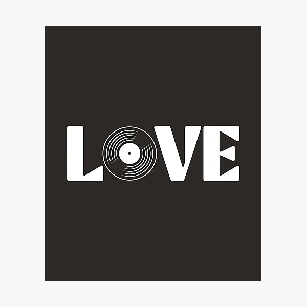 Item preview, Vinyl Record LOVE Retro Music Aesthetic Design designed and sold by Altered Pixels.