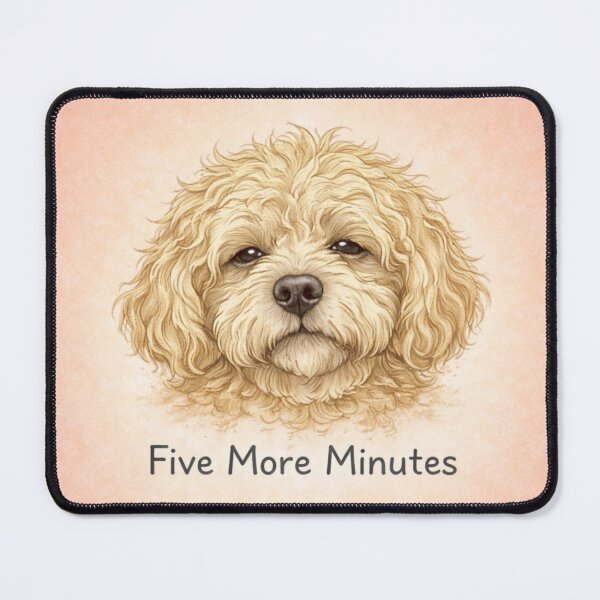 Item preview, Cockapoo Five More Minutes Sleepy Cockapoo Dog Illustrations for Cockapoo Owners  designed and sold by Cockapoo Society.