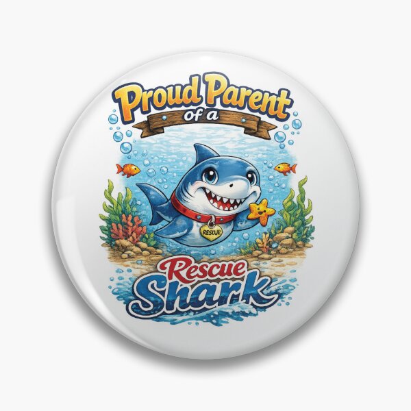 Item preview, Proud Parent of a Rescue Shark – Funny Adopt Don’t Shop Ocean Animal Parody T-Shirt designed and sold by 486DesignCo.