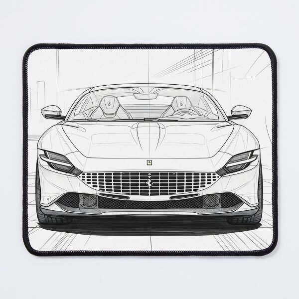 Item preview, Ferrari SF90 Spider Blueprint Poster Ferrari Supercar Technical Line Art designed and sold by Motorline44.