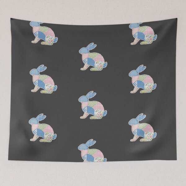 Item preview, Patchwork quilted applique bunny  designed and sold by MendaciousMina.