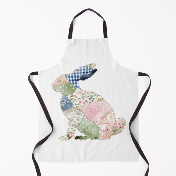 Item preview, Patchwork quilted applique bunny designed and sold by MendaciousMina.