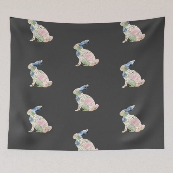 Item preview, Patchwork quilted applique bunny  designed and sold by MendaciousMina.