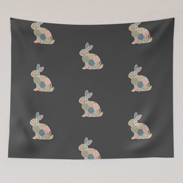 Item preview, Patchwork quilted applique bunny  designed and sold by MendaciousMina.