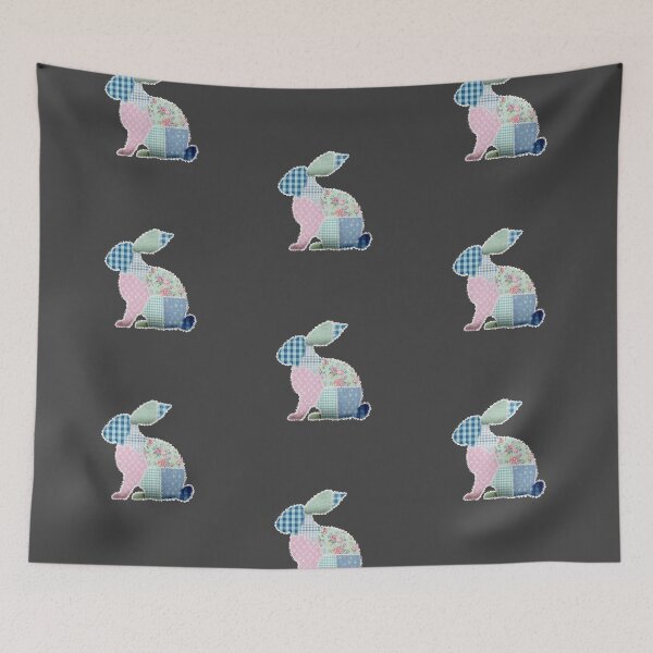 Item preview, Patchwork quilted applique bunny  designed and sold by MendaciousMina.