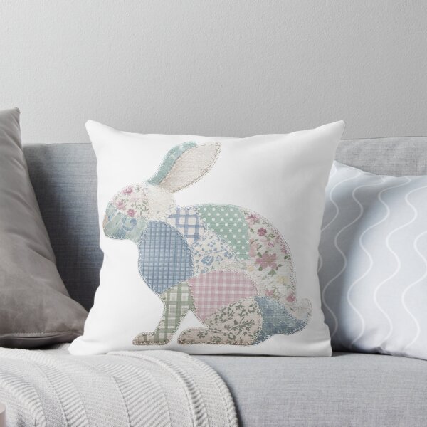 Item preview, Patchwork quilted applique bunny  designed and sold by MendaciousMina.