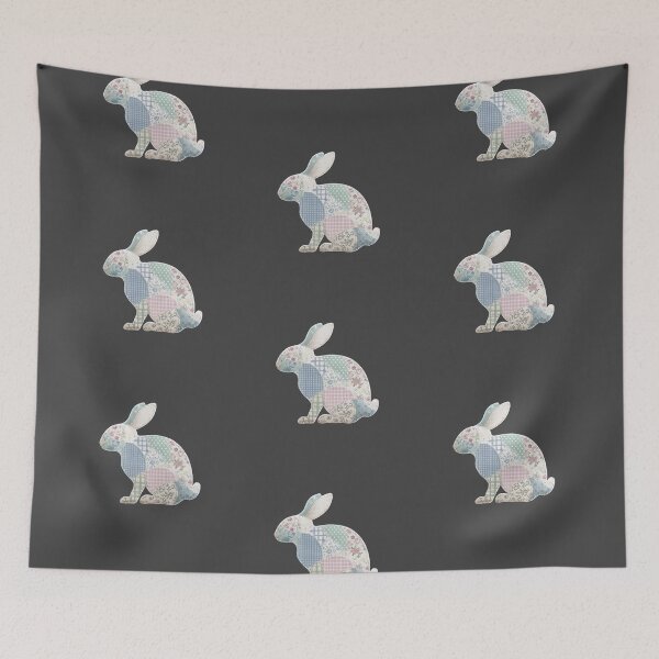 Item preview, Patchwork quilted applique bunny  designed and sold by MendaciousMina.