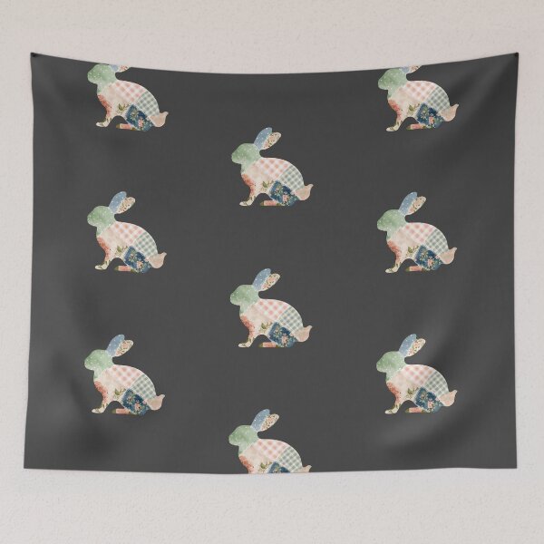 Item preview, Patchwork quilted applique bunny  designed and sold by MendaciousMina.