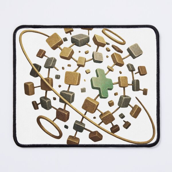 Item preview, Modern 3D medical cross symbol with abstract geometric shapes designed and sold by Creative88Art.