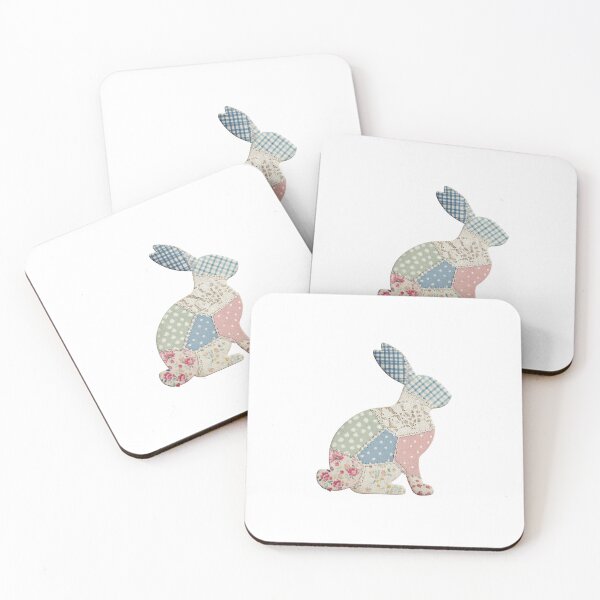 Item preview, Patchwork quilted applique bunny  designed and sold by MendaciousMina.