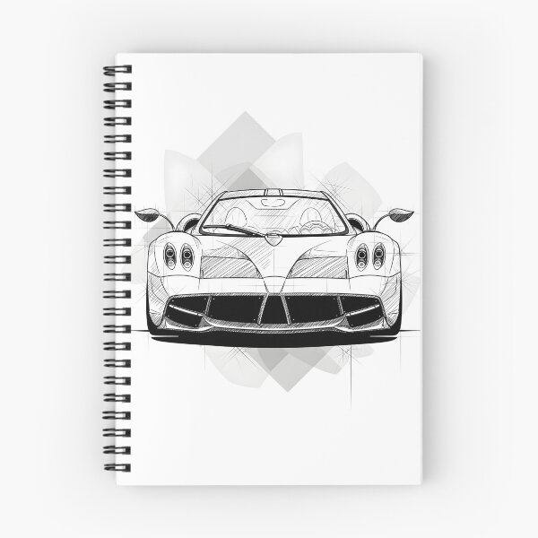 Item preview, Pagani Huayra Roadster Blueprint Poster Hypercar Line Art Illustration designed and sold by Motorline44.