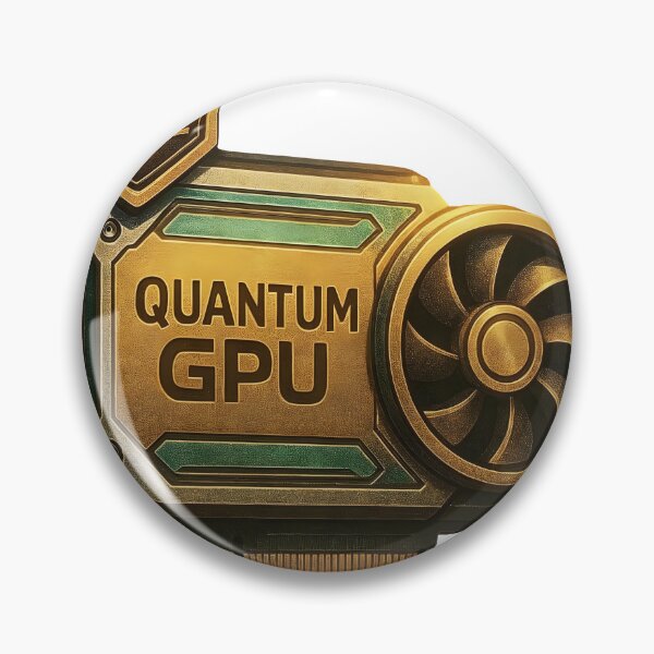 Item preview, Golden quantum GPU graphics card with rare badge designed and sold by Creative88Art.