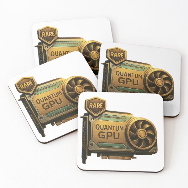 Item preview, Golden quantum GPU graphics card with rare badge designed and sold by Creative88Art.
