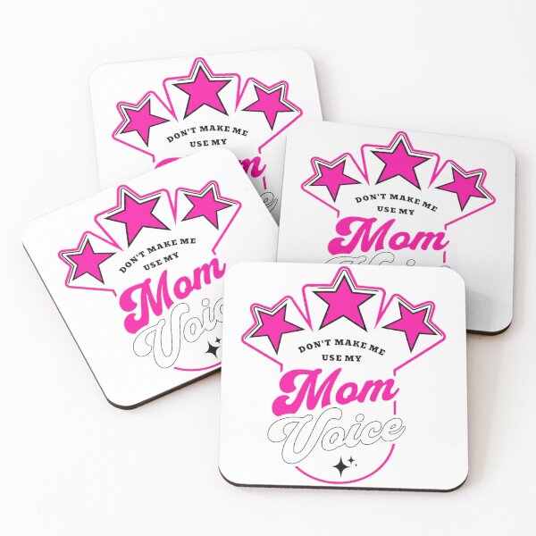 Item preview, Don't Make Me Use My Mom Voice - Retro Y2K Pink Stars Tee designed and sold by randomlyours.