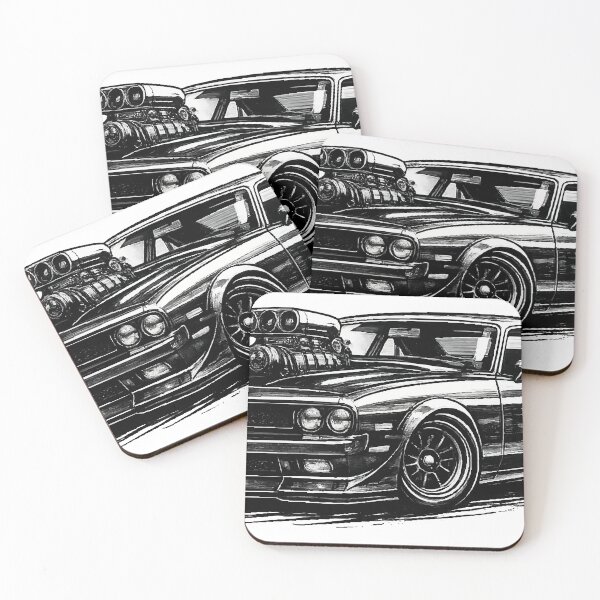 Item preview, Vintage Muscle Car Minimal Line Art – Classic American Car Retro Design designed and sold by Artistikastore.