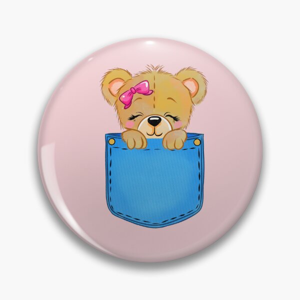 Item preview, Cute Teddy Bear in Pocket designed and sold by SimoesArtistry.