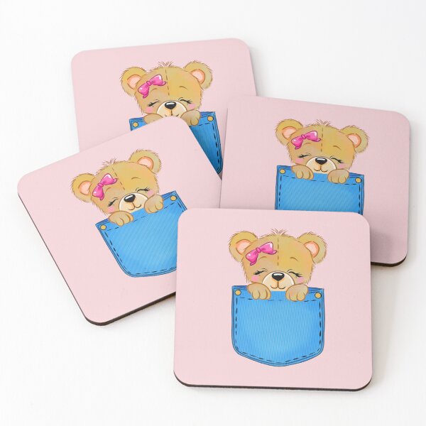 Item preview, Cute Teddy Bear in Pocket designed and sold by SimoesArtistry.