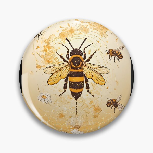 Item preview, Golden Honeycomb Daisy Art for Bumble Bee Lovers designed and sold by owi-art.