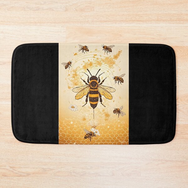 Item preview, Golden Honeycomb Daisy Art for Bumble Bee Lovers designed and sold by owi-art.