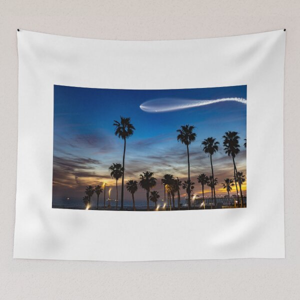 Item preview, 600th Falcon 9 Space Rocket Over Huntington Beach Pier 2/14/26 designed and sold by PsychoAlien.com.