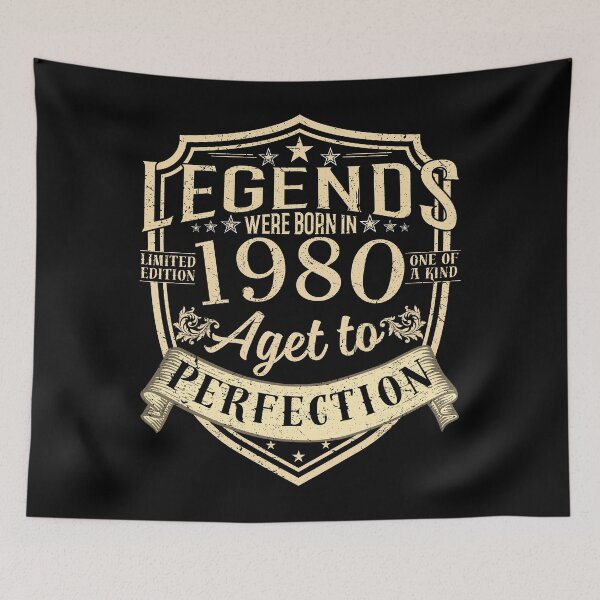 Item preview, Legends Were Born In 1980 Aged To Perfection Vintage Birthday Gift designed and sold by MixedVibes Co..