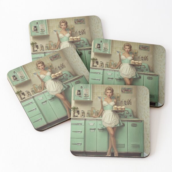 Item preview, 1950s Kitsch Kitchen Pin-up - Retro Housewife Humor designed and sold by SunPeachRetro.
