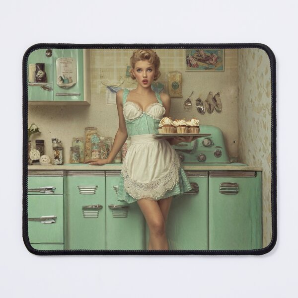 Item preview, 1950s Kitsch Kitchen Pin-up - Retro Housewife Humor designed and sold by SunPeachRetro.