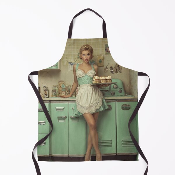 Item preview, 1950s Kitsch Kitchen Pin-up - Retro Housewife Humor designed and sold by SunPeachRetro.