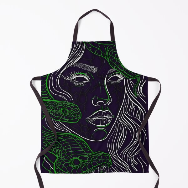 Item preview, Medusa Snake Goddess Line Art – Dark Mythology Tattoo Style designed and sold by sososweett.