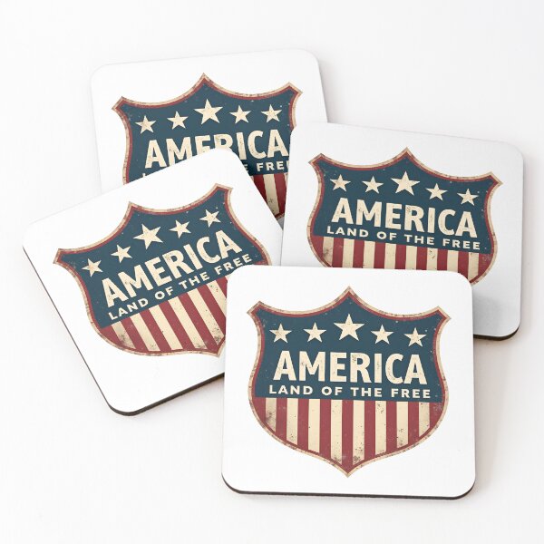 Item preview, America Land of the Free Shirt – Vintage Distressed Patriotic Design designed and sold by relso.