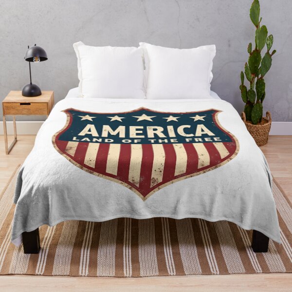 Item preview, America Land of the Free Shirt – Vintage Distressed Patriotic Design designed and sold by relso.