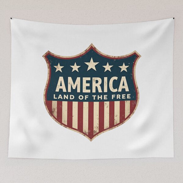Item preview, America Land of the Free Shirt – Vintage Distressed Patriotic Design designed and sold by relso.