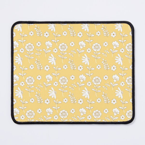 Item preview, ochre flowers on a yellow background designed and sold by estilolukino.