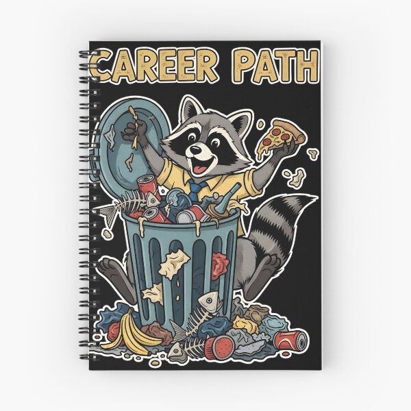 Item preview, Raccoon Career Path Pizza Trash Can Funny Retro Comic Sticker designed and sold by Bobo Shirts .