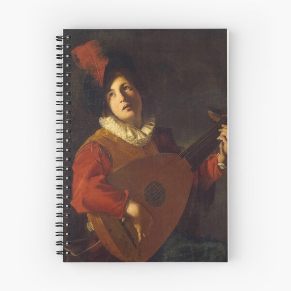 Item preview, Baroque Painting Young Lute Player Portrait for Classical Art Lovers designed and sold by RickE.
