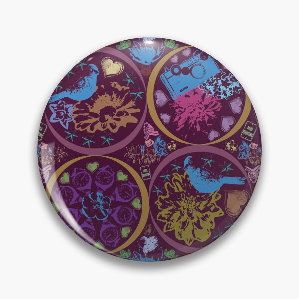 Item preview, Floral Travel Snapshots Circles on Maroon designed and sold by Digitalmyth's Designs.
