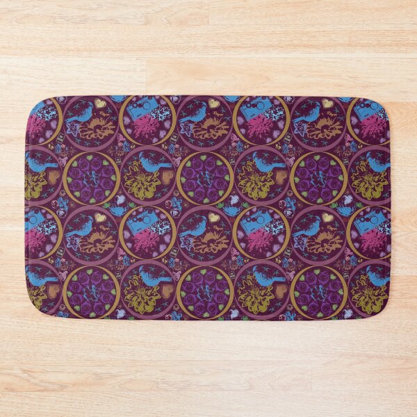 Item preview, Floral Travel Snapshots Circles on Maroon designed and sold by Digitalmyth's Designs.