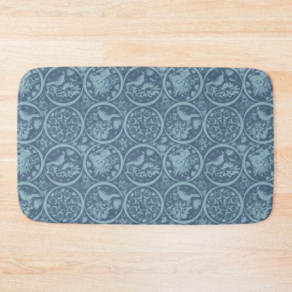 Item preview, Floral Travel Snapshots Circles Light on Dark Teal designed and sold by Digitalmyth's Designs.