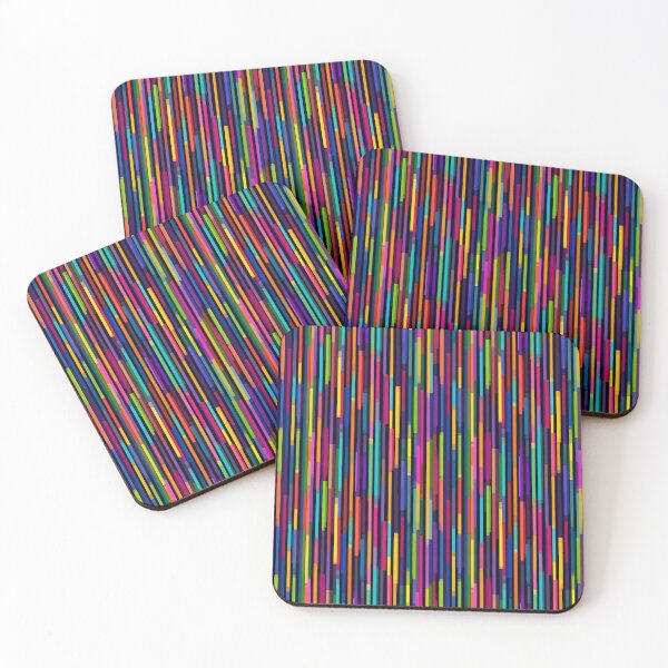 Item preview, Neon Glitch Vertical Bars Pattern designed and sold by bubblegoth.