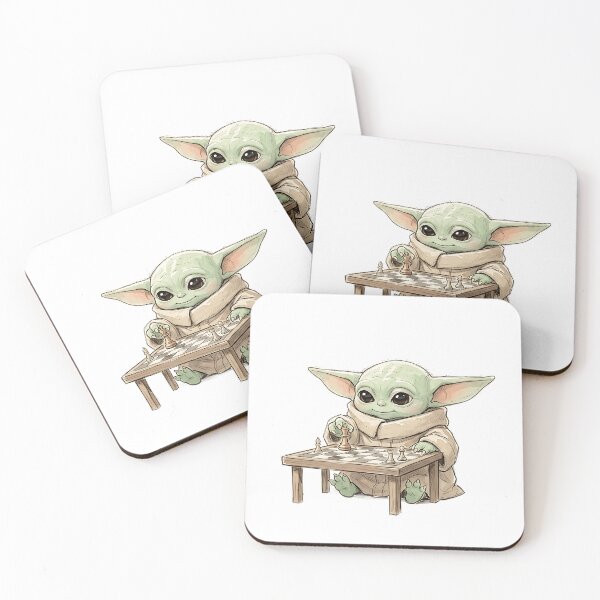 Item preview, BABY YODA PLAYING CHESS designed and sold by LIS AND MELIVERSO.