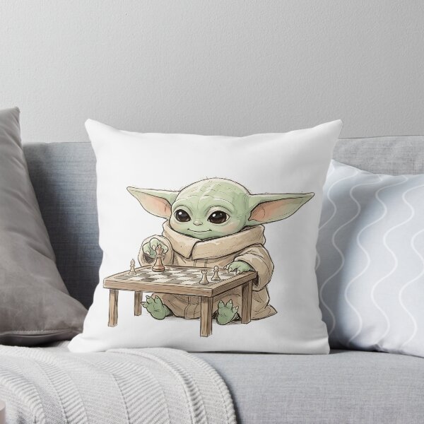 Item preview, BABY YODA PLAYING CHESS designed and sold by LIS AND MELIVERSO.