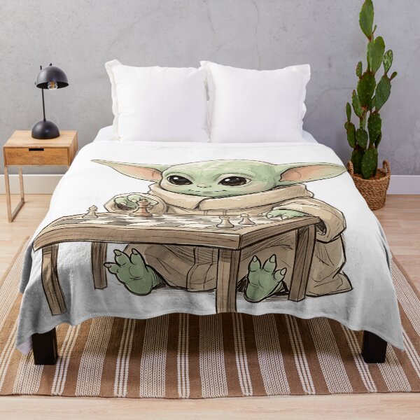Item preview, BABY YODA PLAYING CHESS designed and sold by LIS AND MELIVERSO.