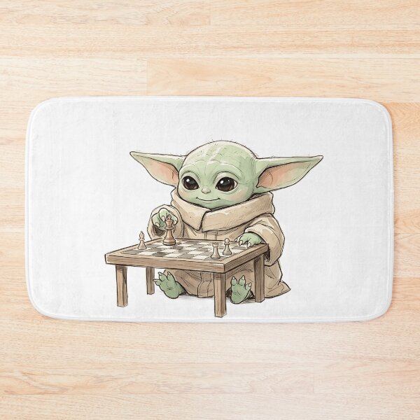 Item preview, BABY YODA PLAYING CHESS designed and sold by LIS AND MELIVERSO.